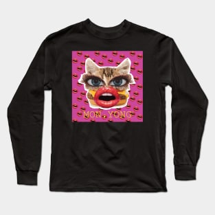 Cat Burger Muzzle Lips Long Sleeve T-Shirt